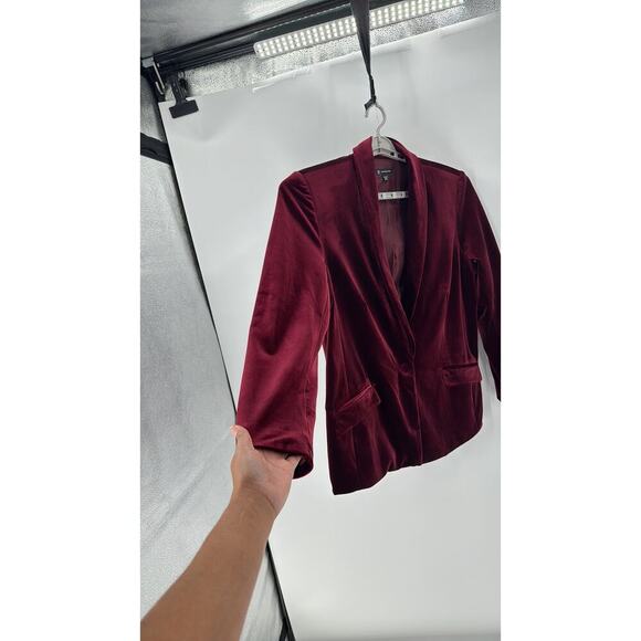 International Concepts maroon Velvet Blazer chic special occasion size 2XL - Picture 6 of 8